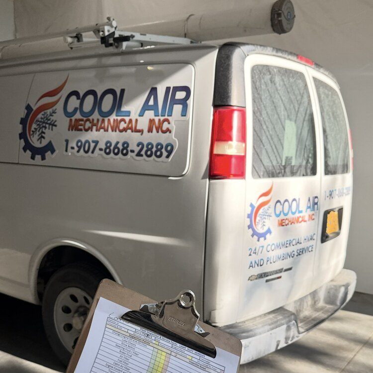 Fleet van with an inspection checklist